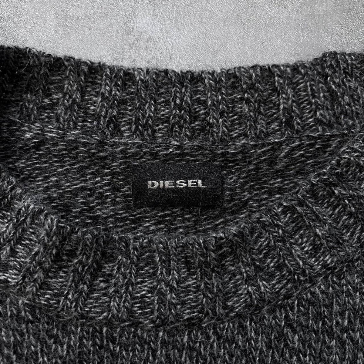 DIESEL DISTRESSED KNIT JUMPER