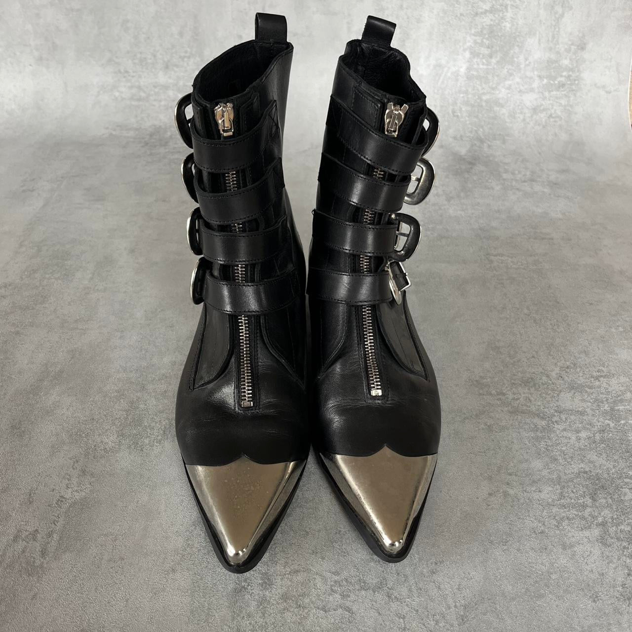 DIESEL BLACK GOLD BUCKLE BOOTS