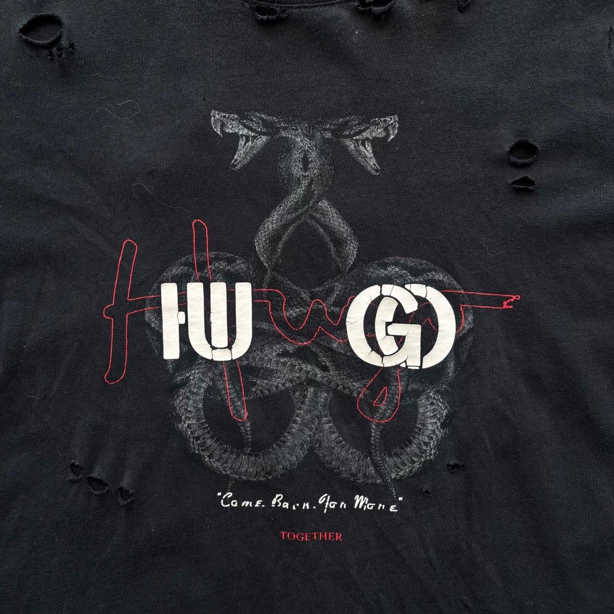 HUGO BOSS DISTRESSED T-SHIRT