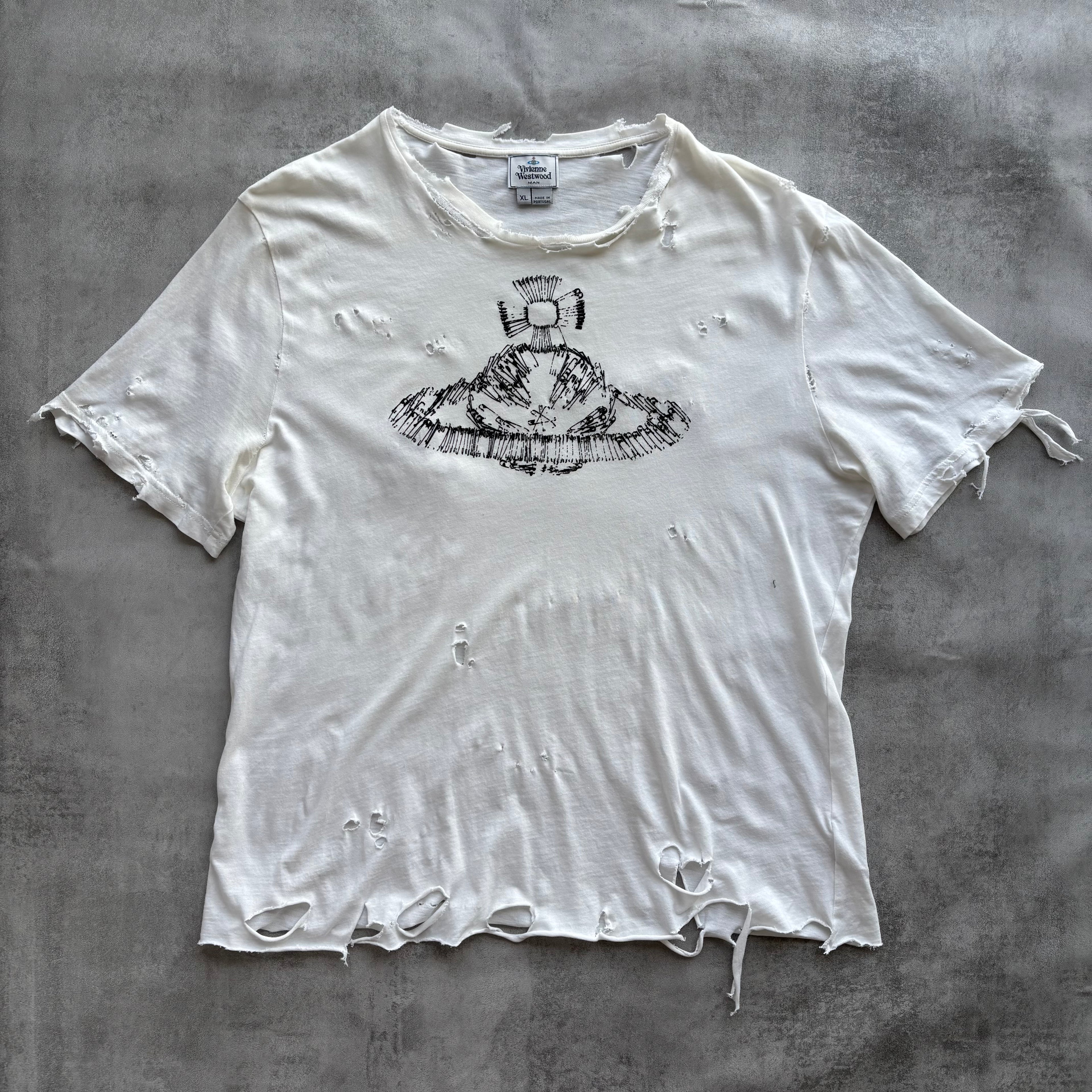VIVIENNE WESTWOOD DISTRESSED T-SHIRT