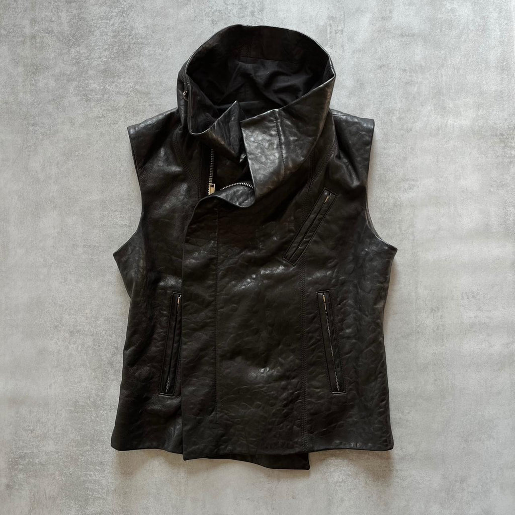 RICK OWENS LEATHER GILET