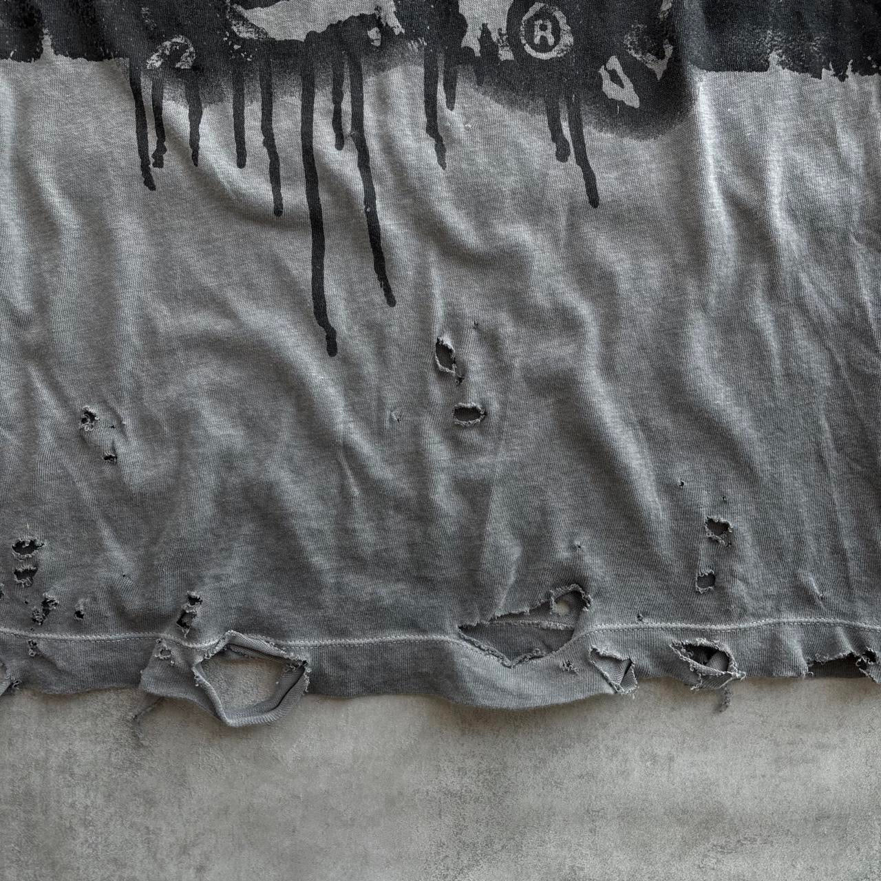 DIESEL WAXED DISTRESSED T-SHIRT