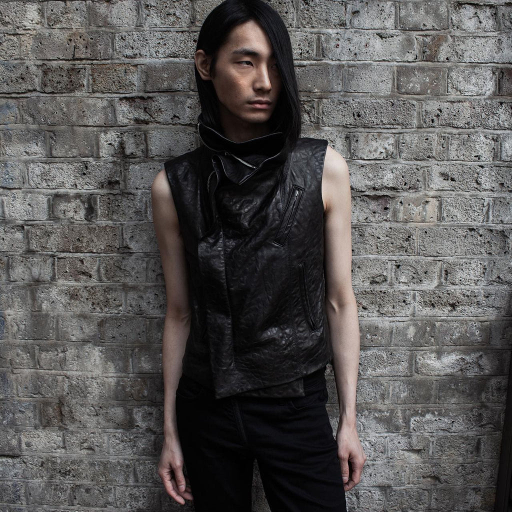 RICK OWENS LEATHER GILET