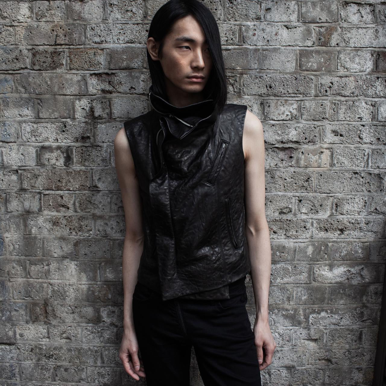 RICK OWENS LEATHER GILET