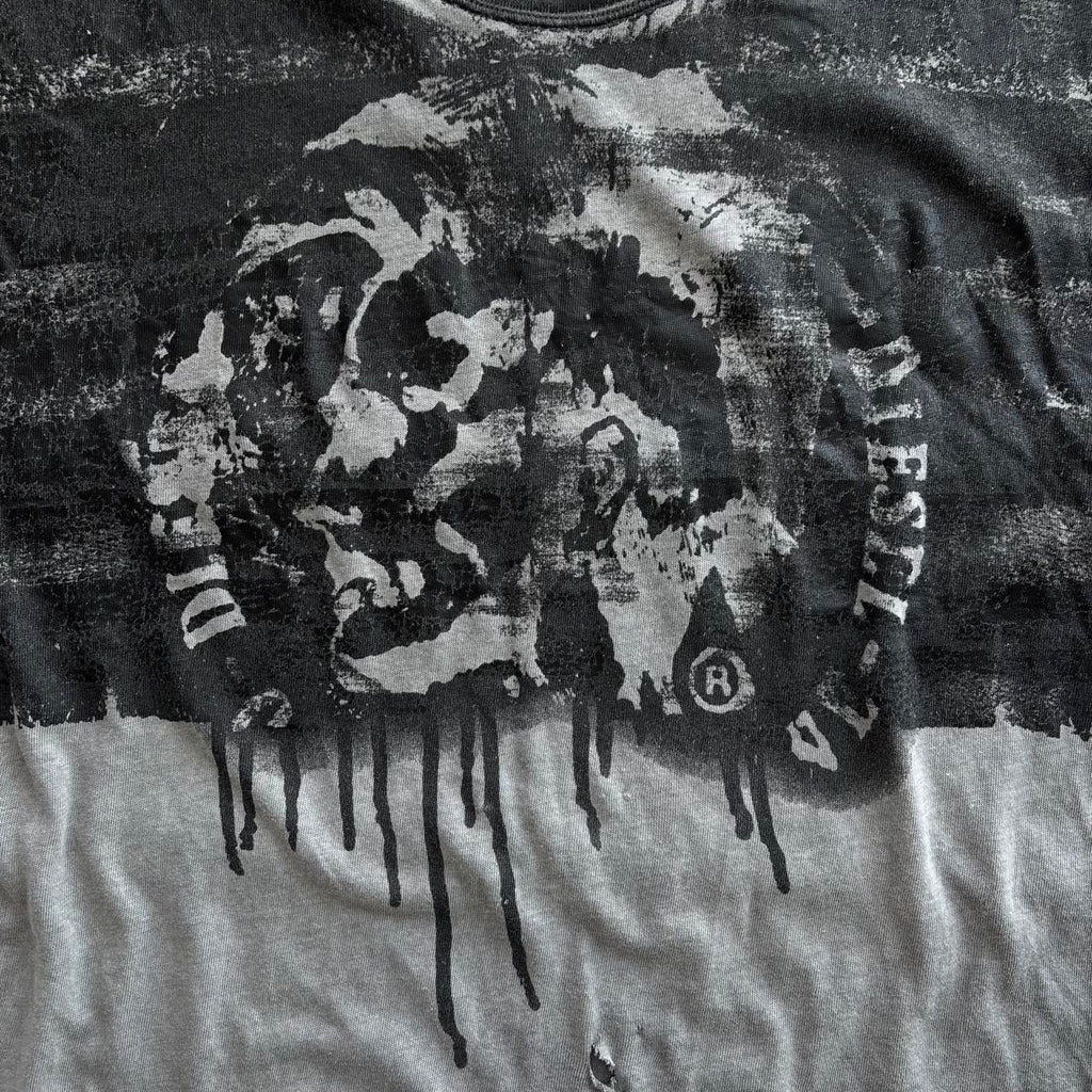 DIESEL WAXED DISTRESSED T-SHIRT