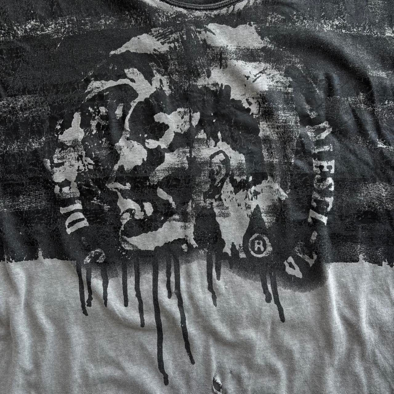 DIESEL WAXED DISTRESSED T-SHIRT