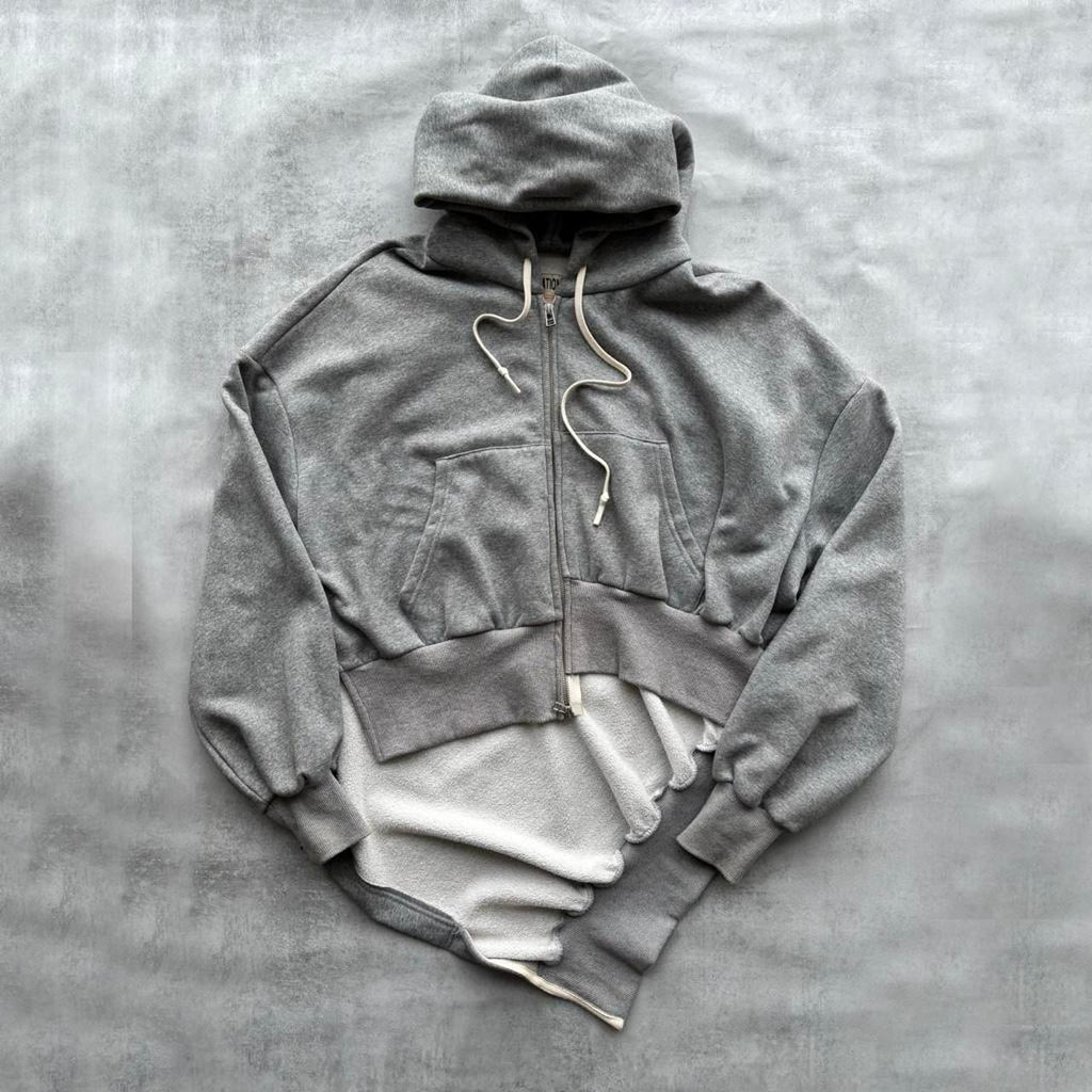 YOHJI YAMAMOTO ASSYMETRIC ZIP HOODIE