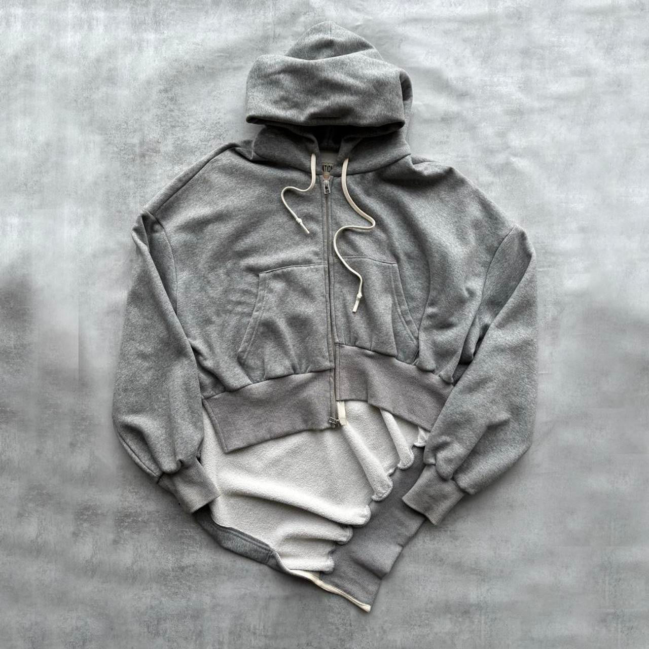 YOHJI YAMAMOTO ASSYMETRIC ZIP HOODIE