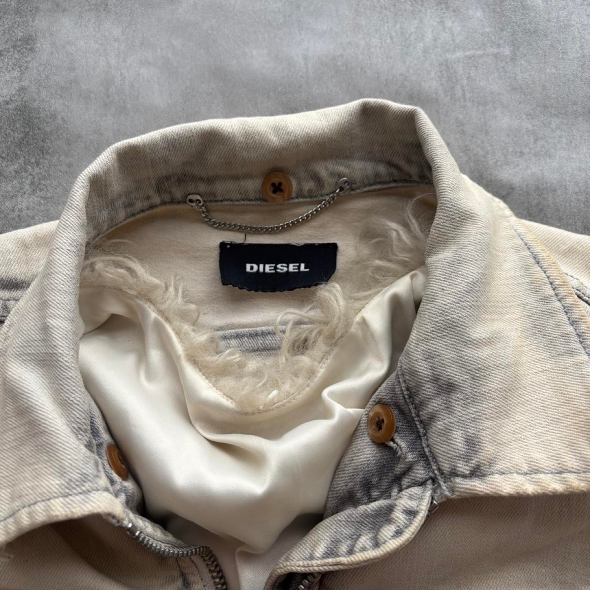 DIESEL DENIM FUR GILET
