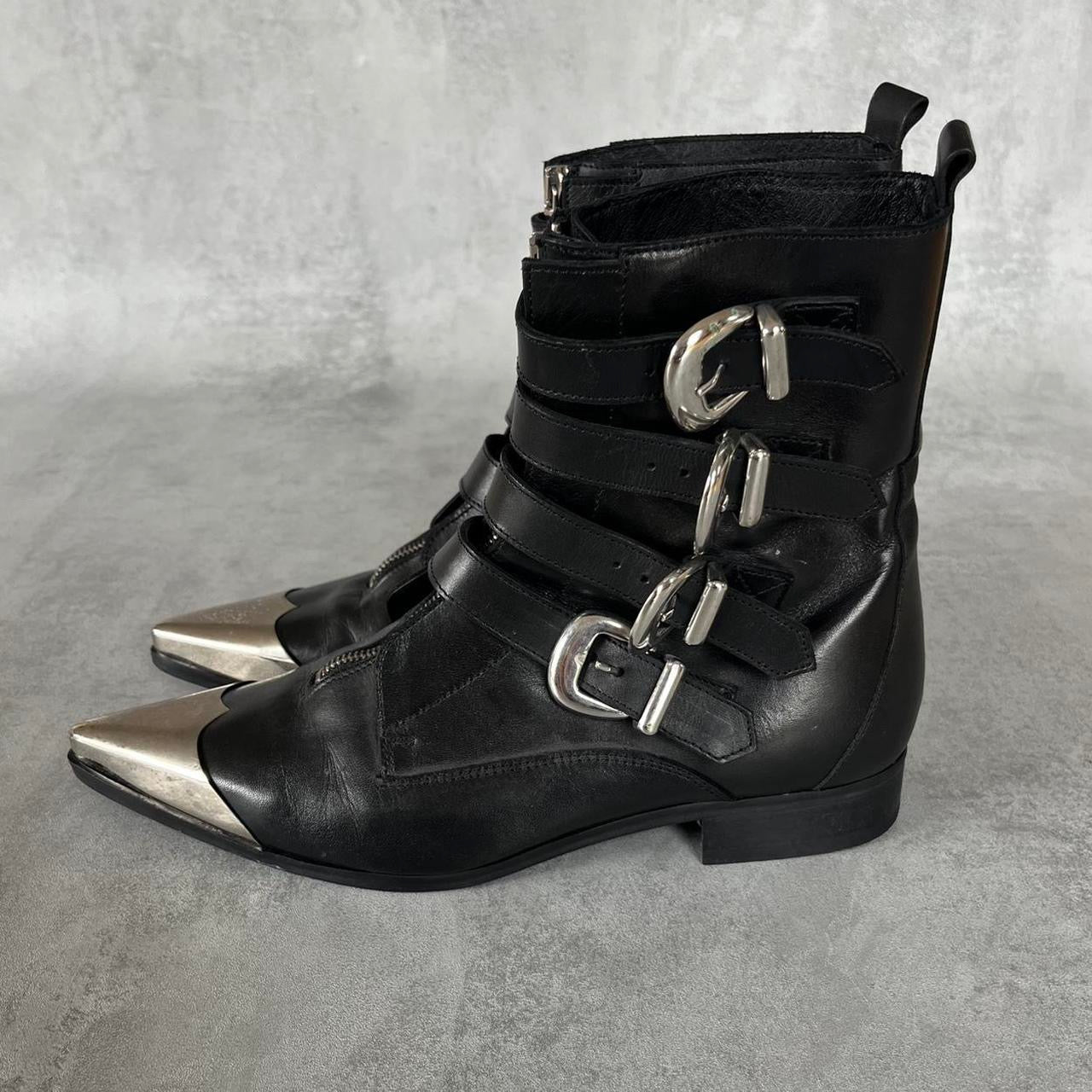 DIESEL BLACK GOLD BUCKLE BOOTS