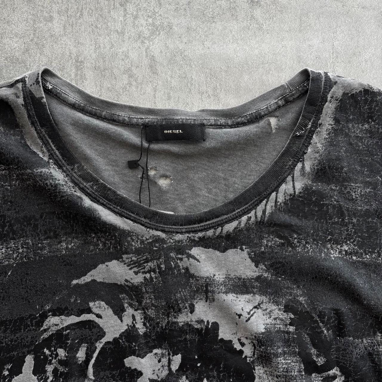 DIESEL WAXED DISTRESSED T-SHIRT