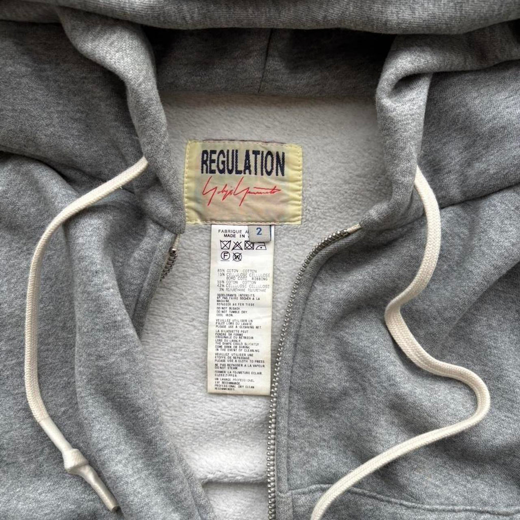 YOHJI YAMAMOTO ASSYMETRIC ZIP HOODIE