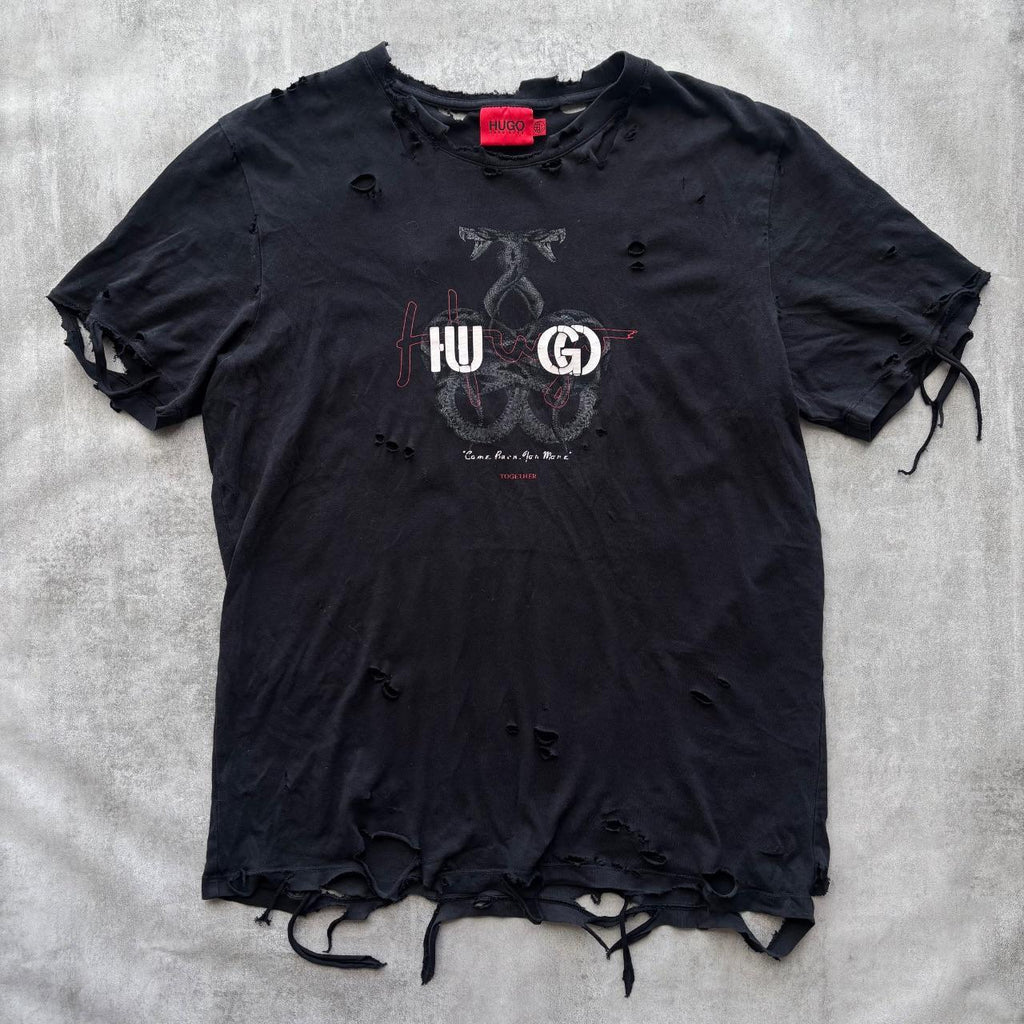 HUGO BOSS DISTRESSED T-SHIRT