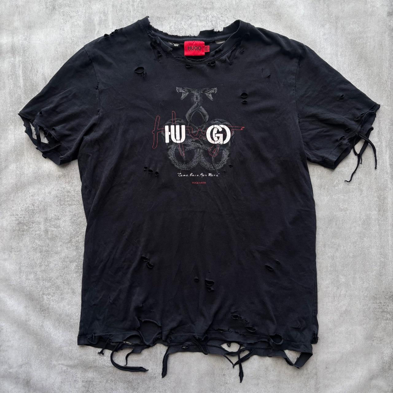 HUGO BOSS DISTRESSED T-SHIRT