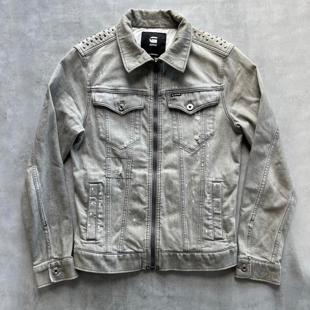 G-STAR STUDDED DENIM JACKET