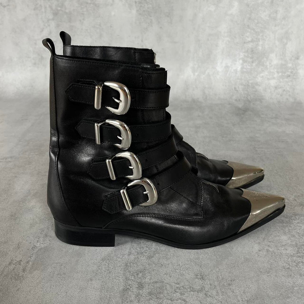 DIESEL BLACK GOLD BUCKLE BOOTS