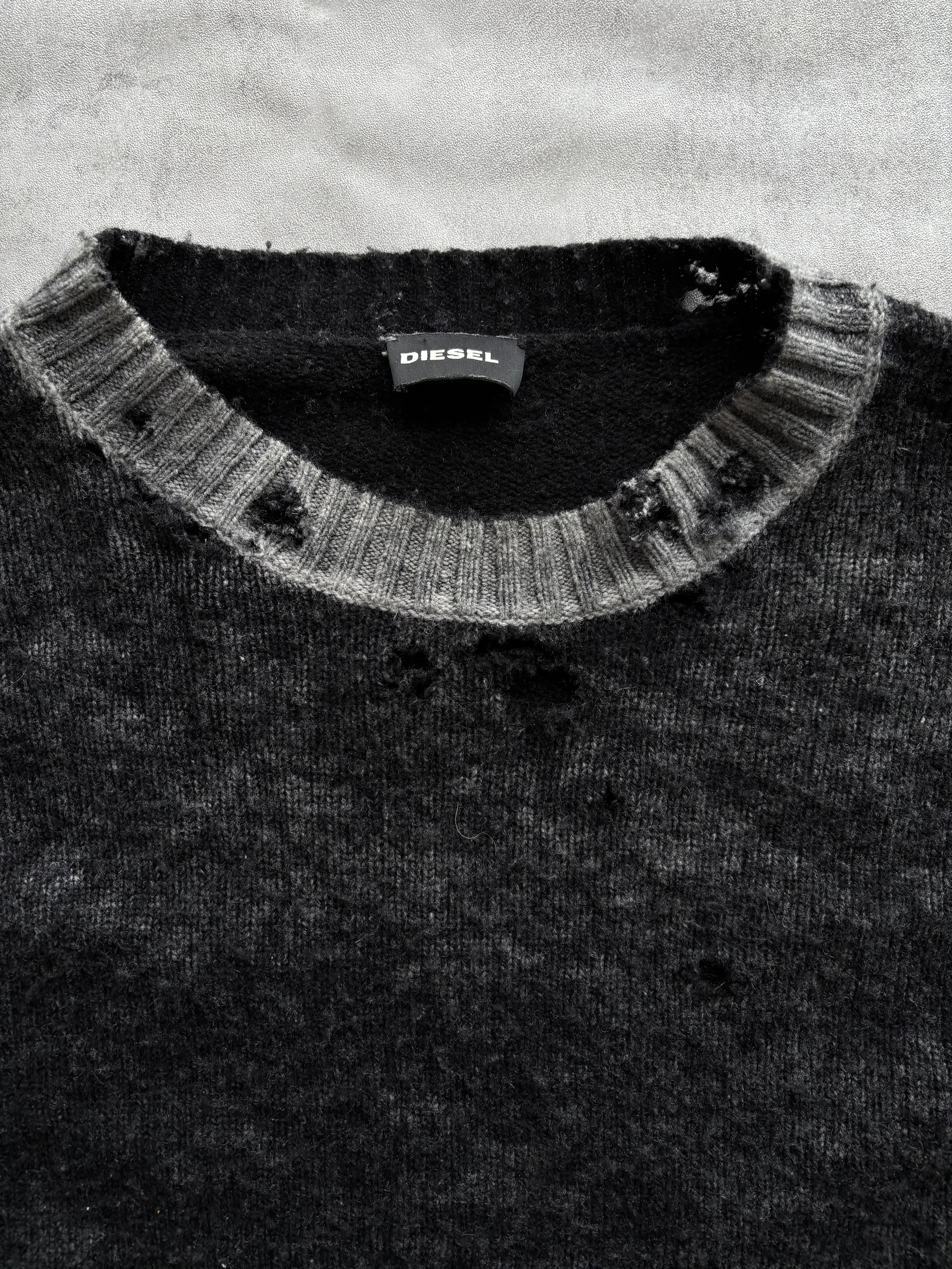 DIESEL DISTRESSED KNIT JUMPER