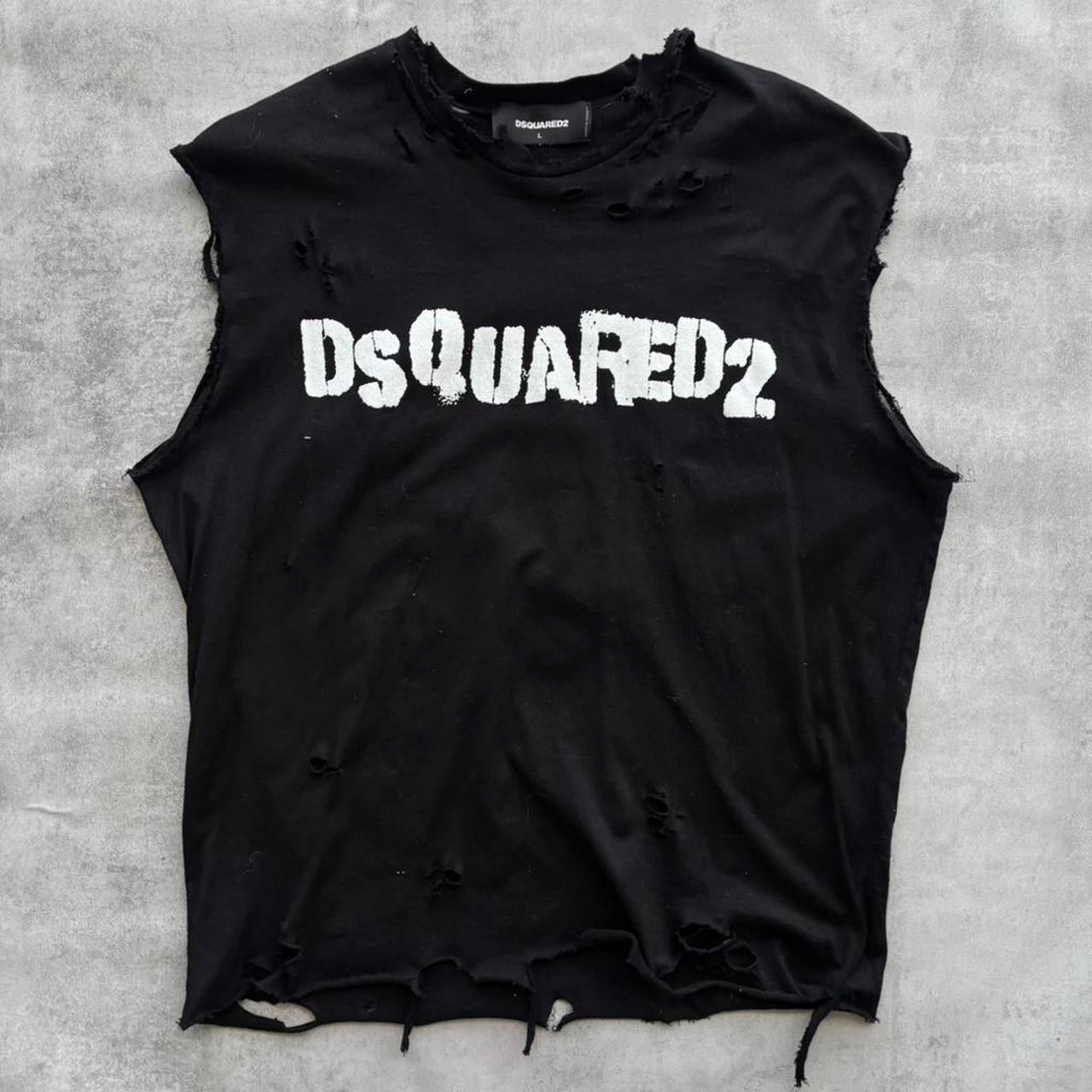 DDQUARED2 DISTRESSED T-SHIRT