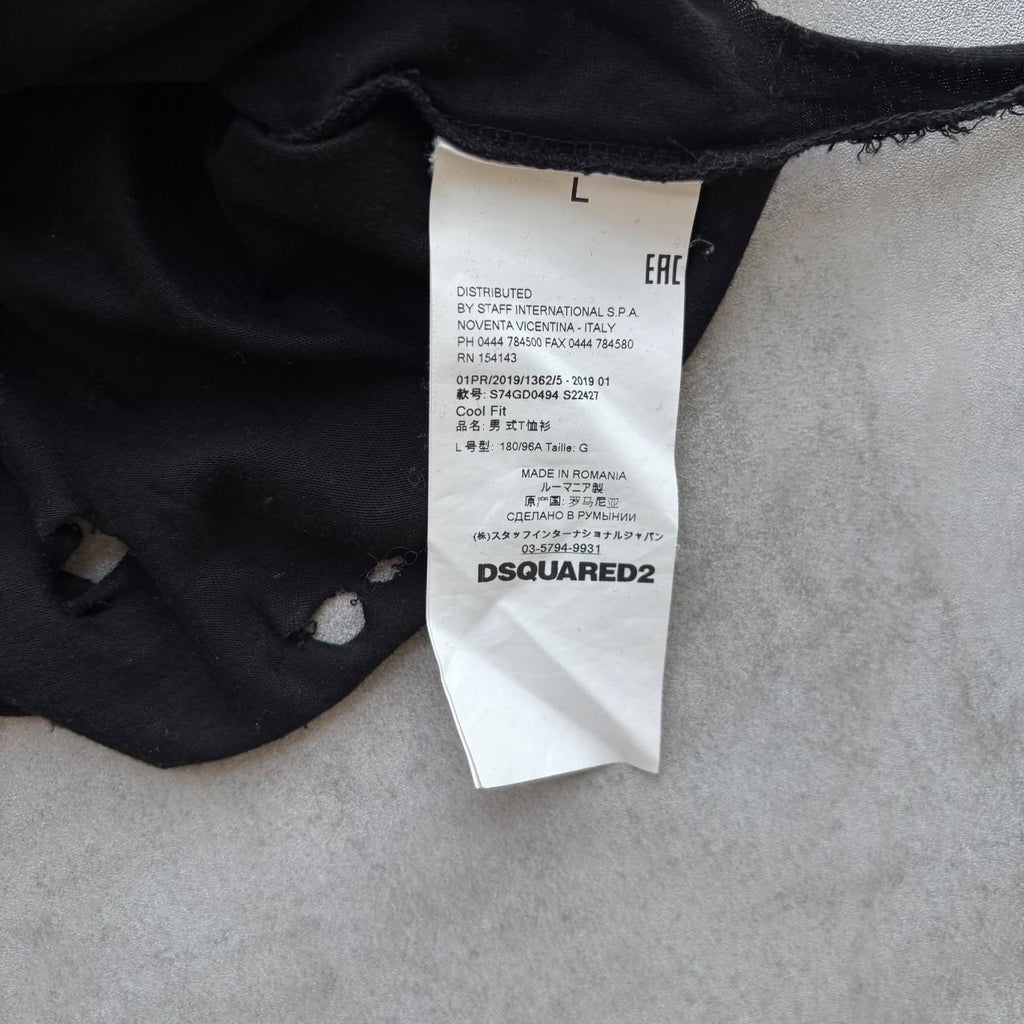 DDQUARED2 DISTRESSED T-SHIRT