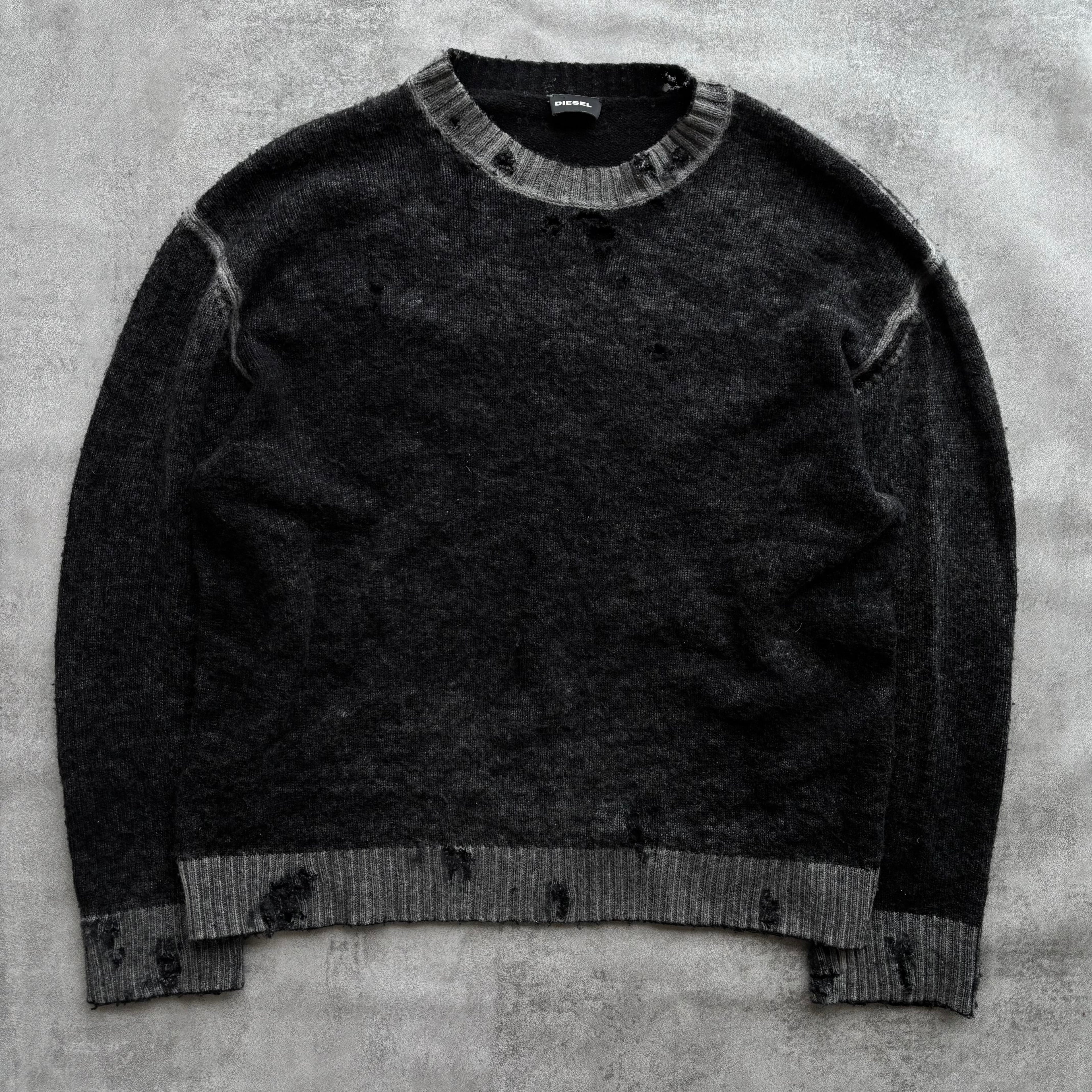 DIESEL DISTRESSED KNIT JUMPER