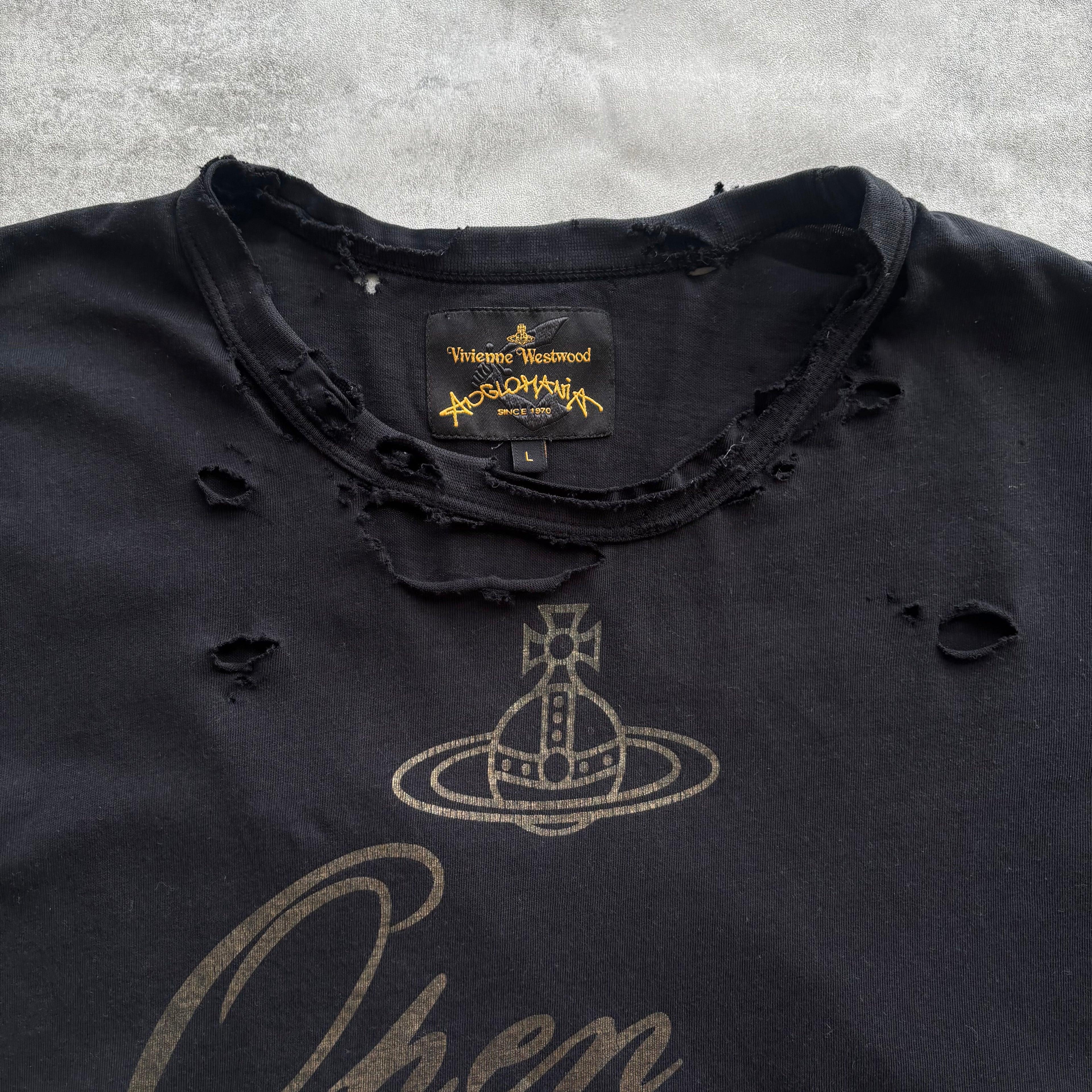 VIVIENNE WESTWOOD DISTRESSED T-SHIRT
