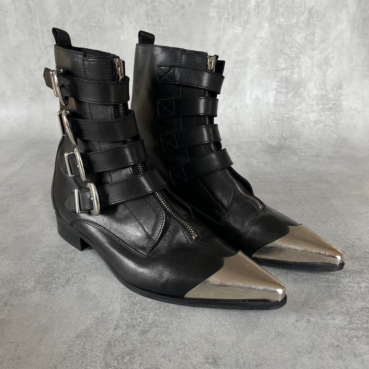 DIESEL BLACK GOLD BUCKLE BOOTS