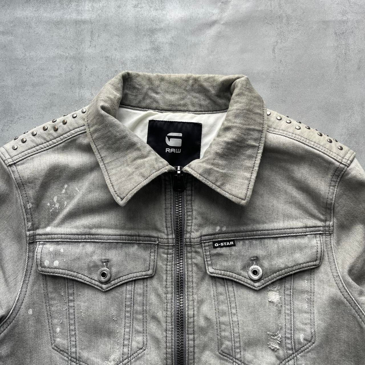 G-STAR STUDDED DENIM JACKET
