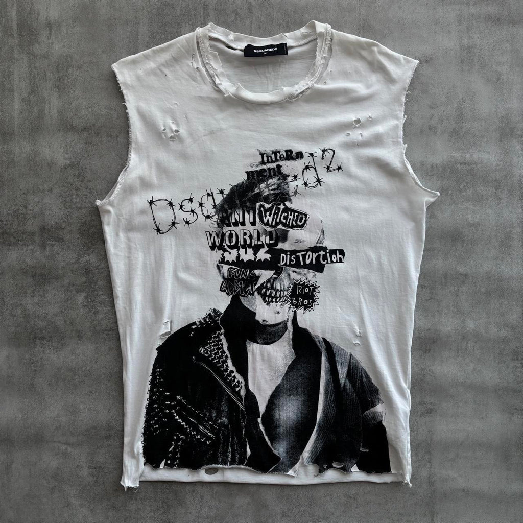 DSQUARED2 DISTRESSED TOP