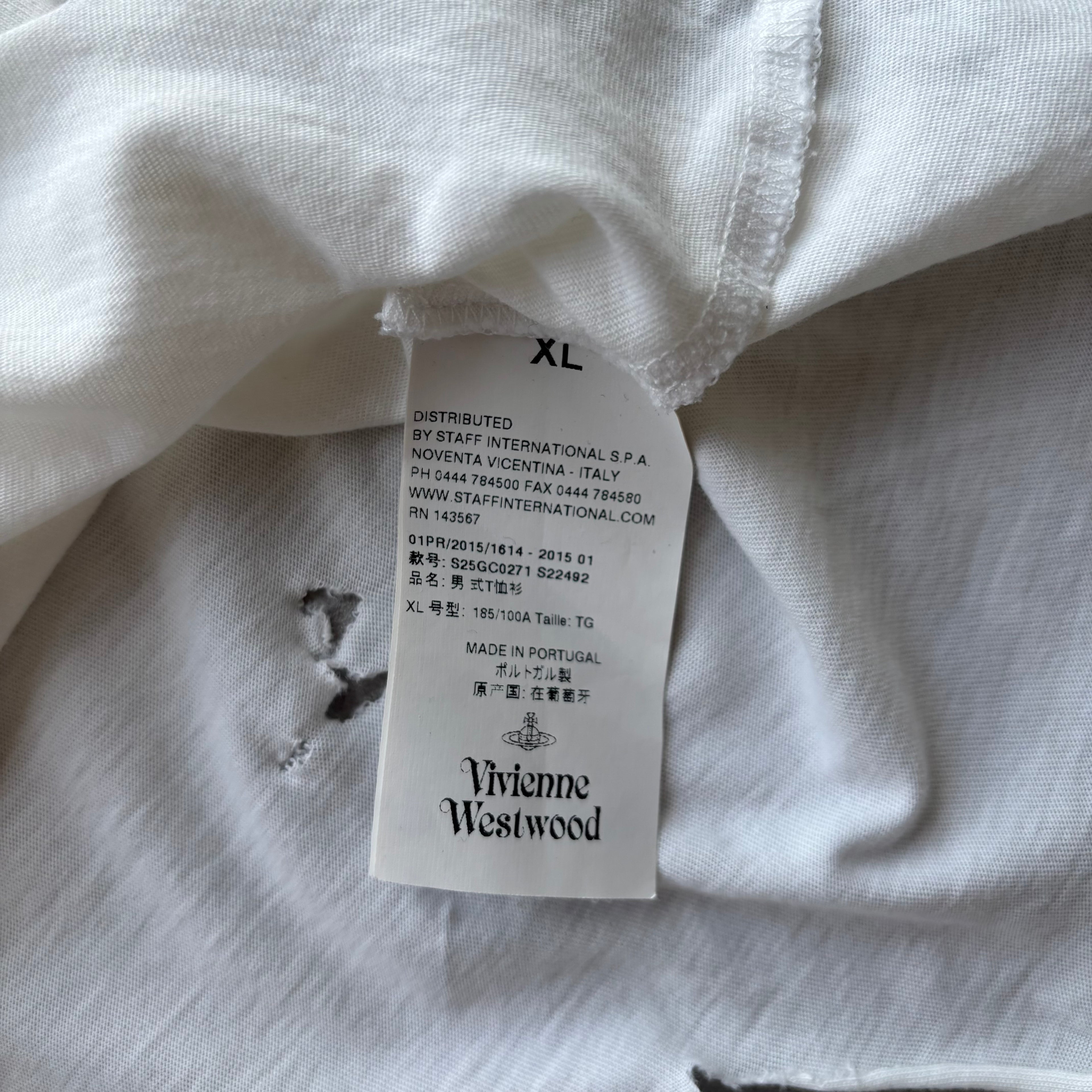VIVIENNE WESTWOOD DISTRESSED T-SHIRT
