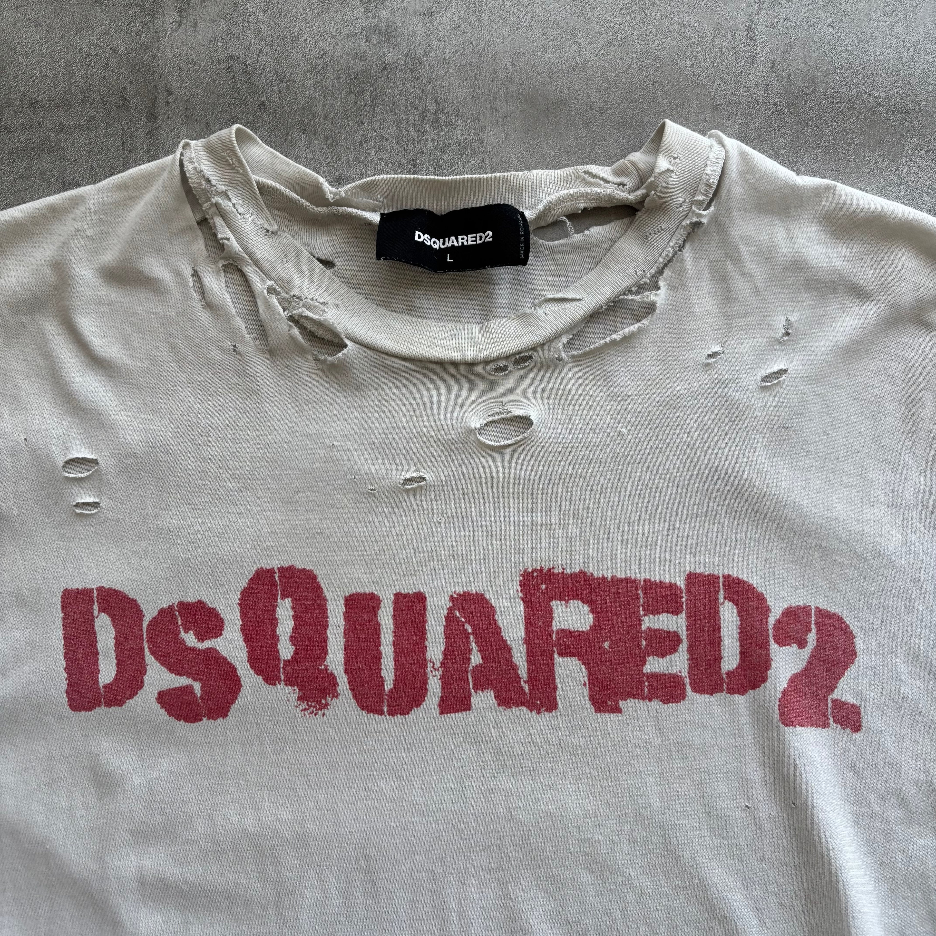 DSQUARED2 DISTRESSED T-SHIRT