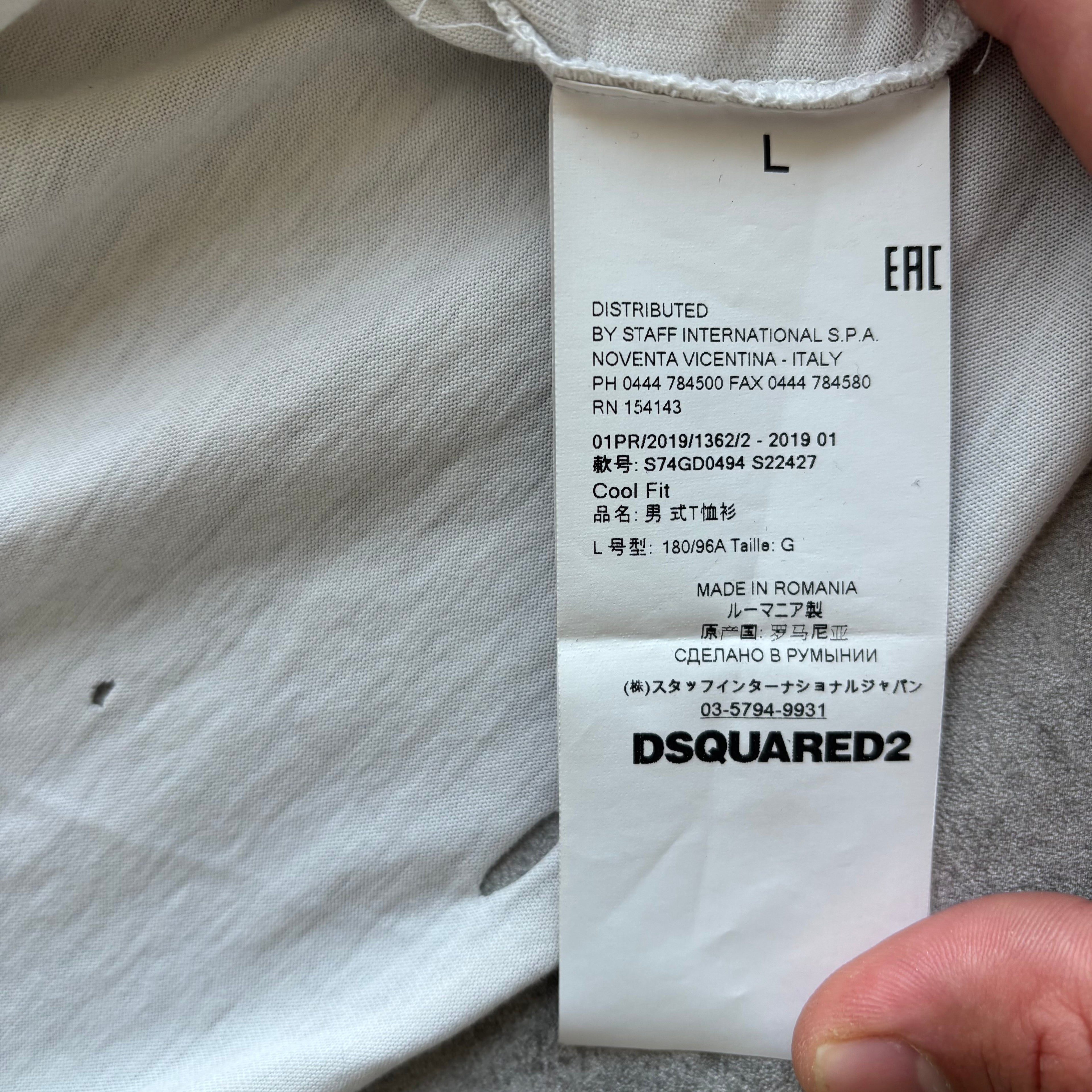 DSQUARED2 DISTRESSED T-SHIRT