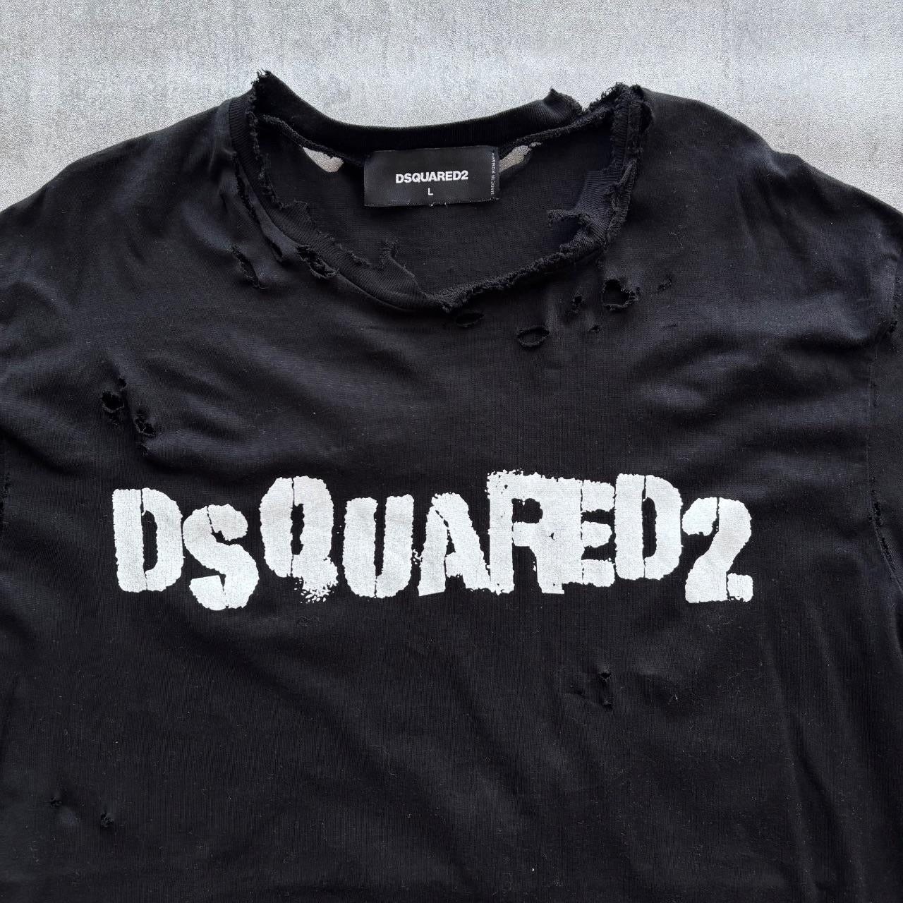 DDQUARED2 DISTRESSED T-SHIRT