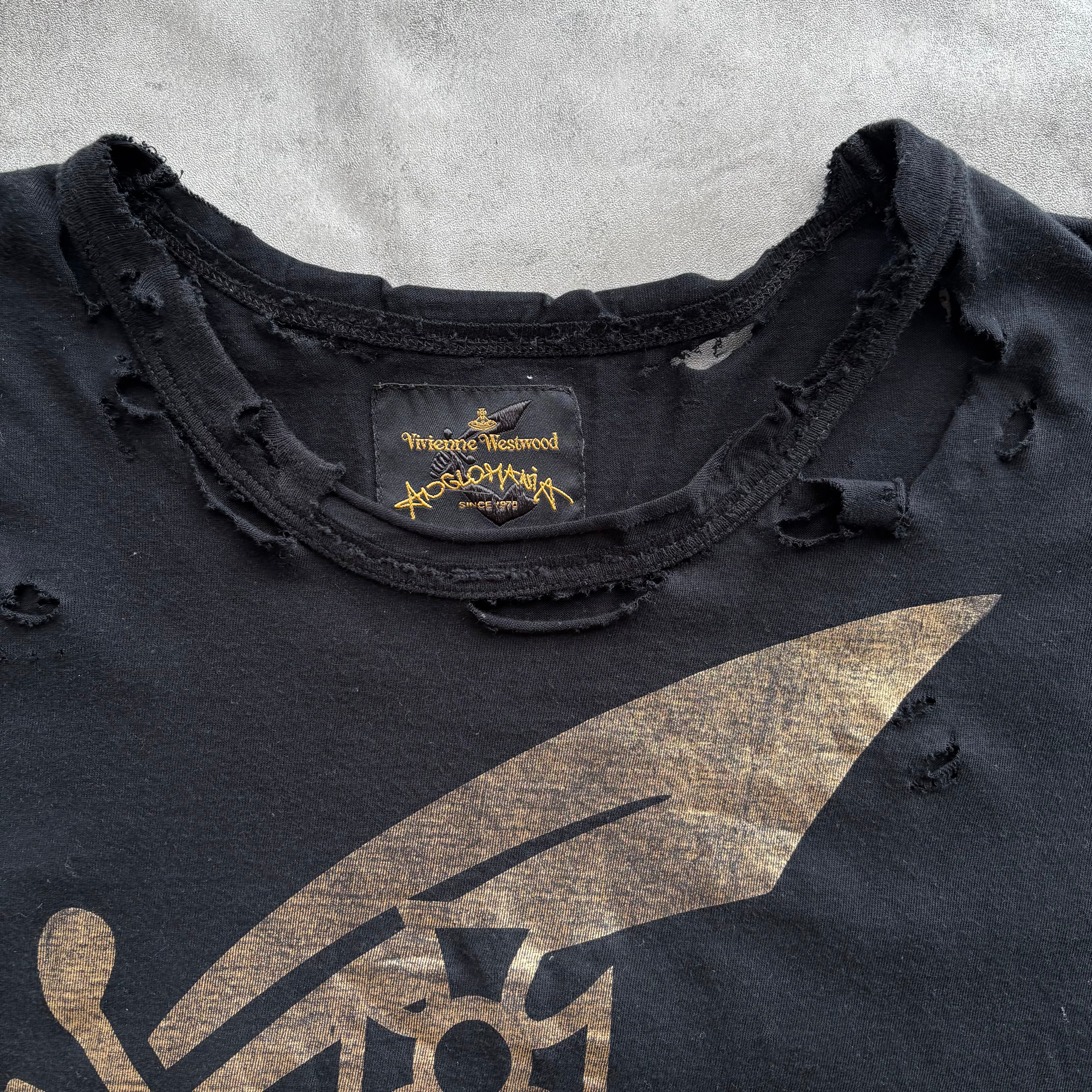 VIVIENNE WESTWOOD DISTRESSED T-SHIRT