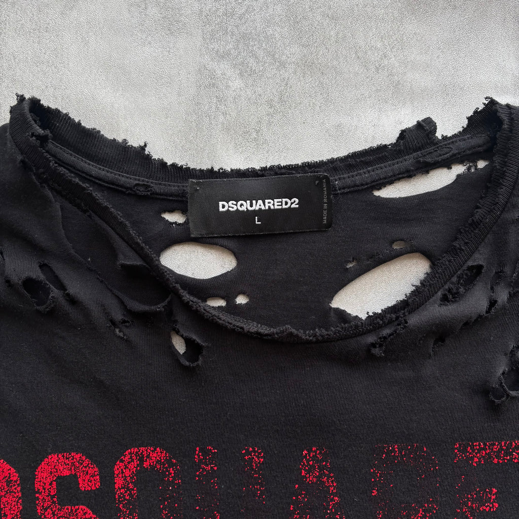DISTRESSED DSQUARED2 T-SHIRT