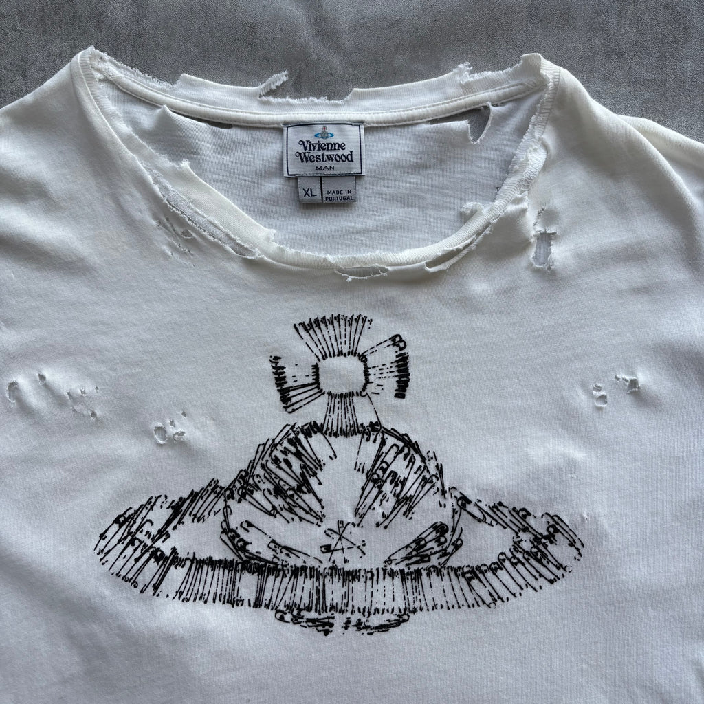 VIVIENNE WESTWOOD DISTRESSED T-SHIRT