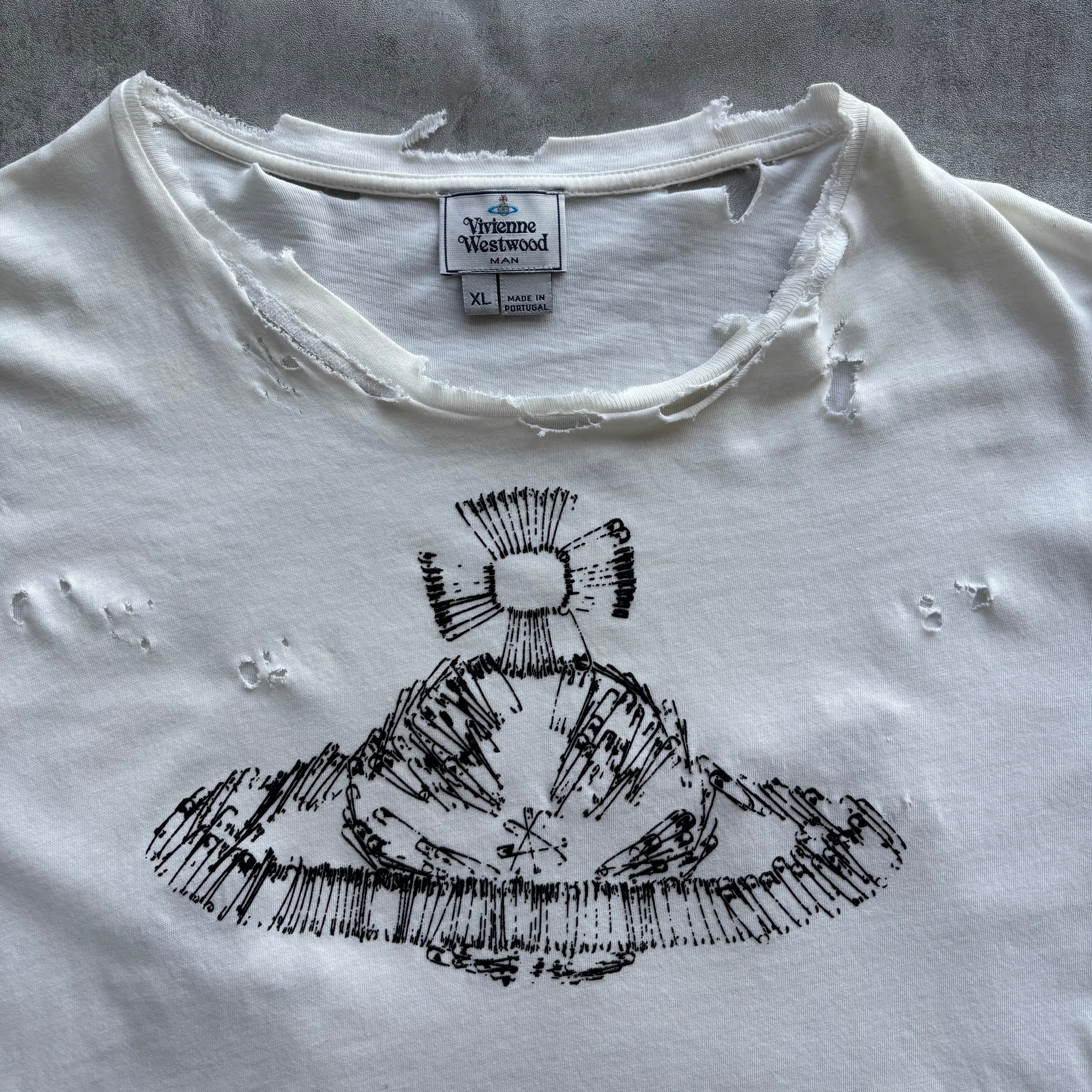 VIVIENNE WESTWOOD DISTRESSED T-SHIRT
