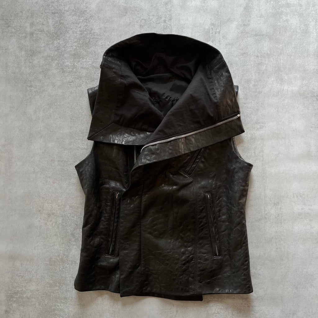 RICK OWENS LEATHER GILET