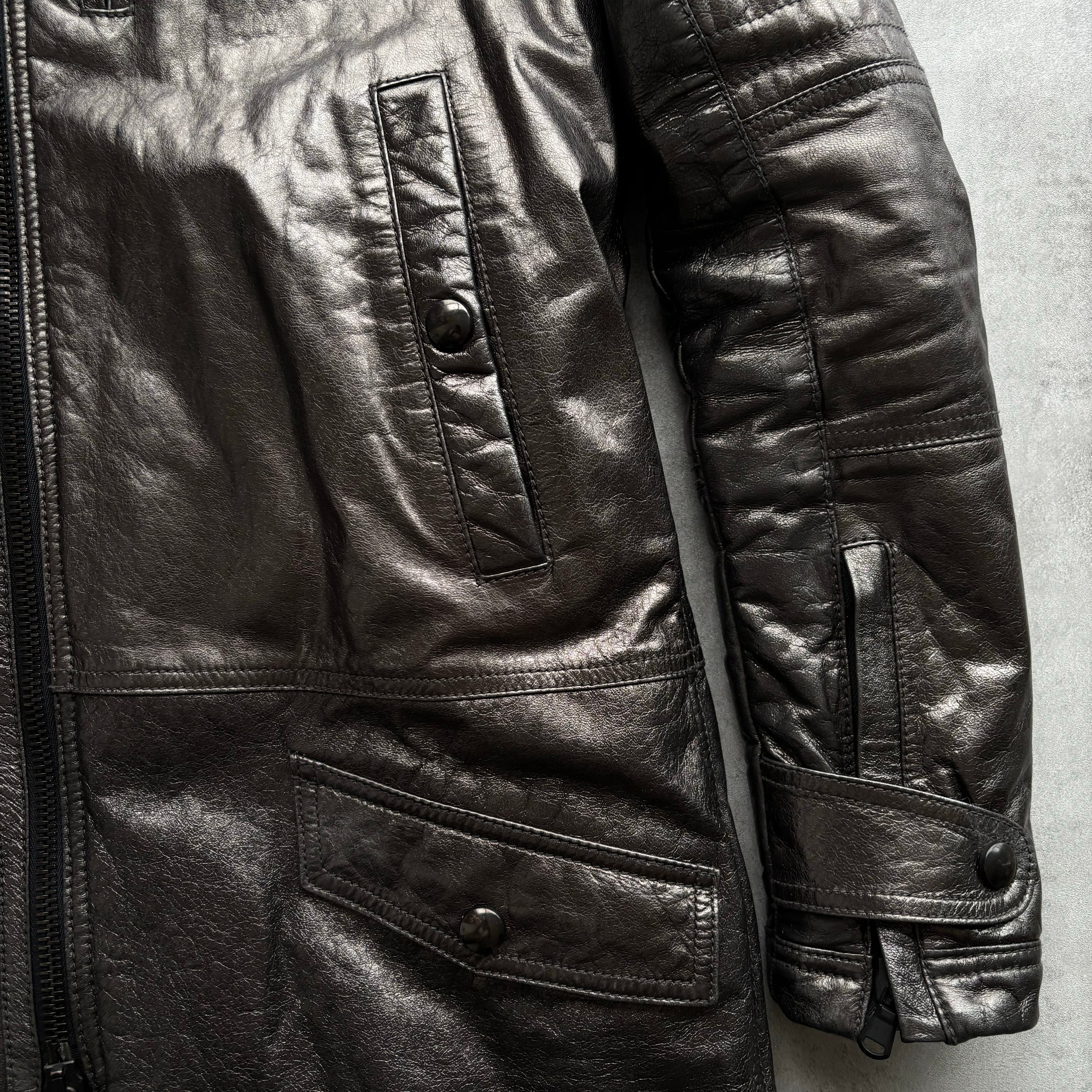 DIESEL BLACK GOLD FW14 LEATHER COAT