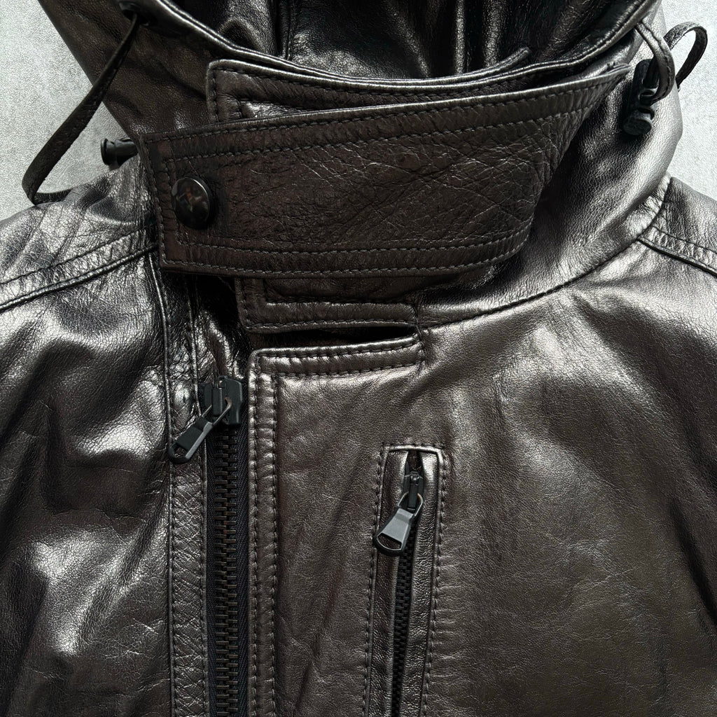 DIESEL BLACK GOLD FW14 LEATHER COAT