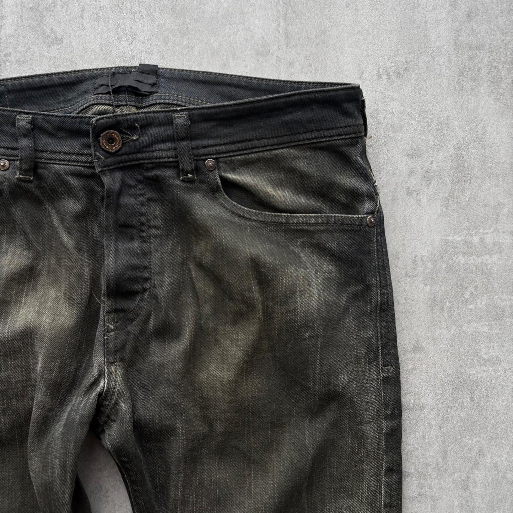 DIESEL BLACK GOLD DISTRESSED JEANS