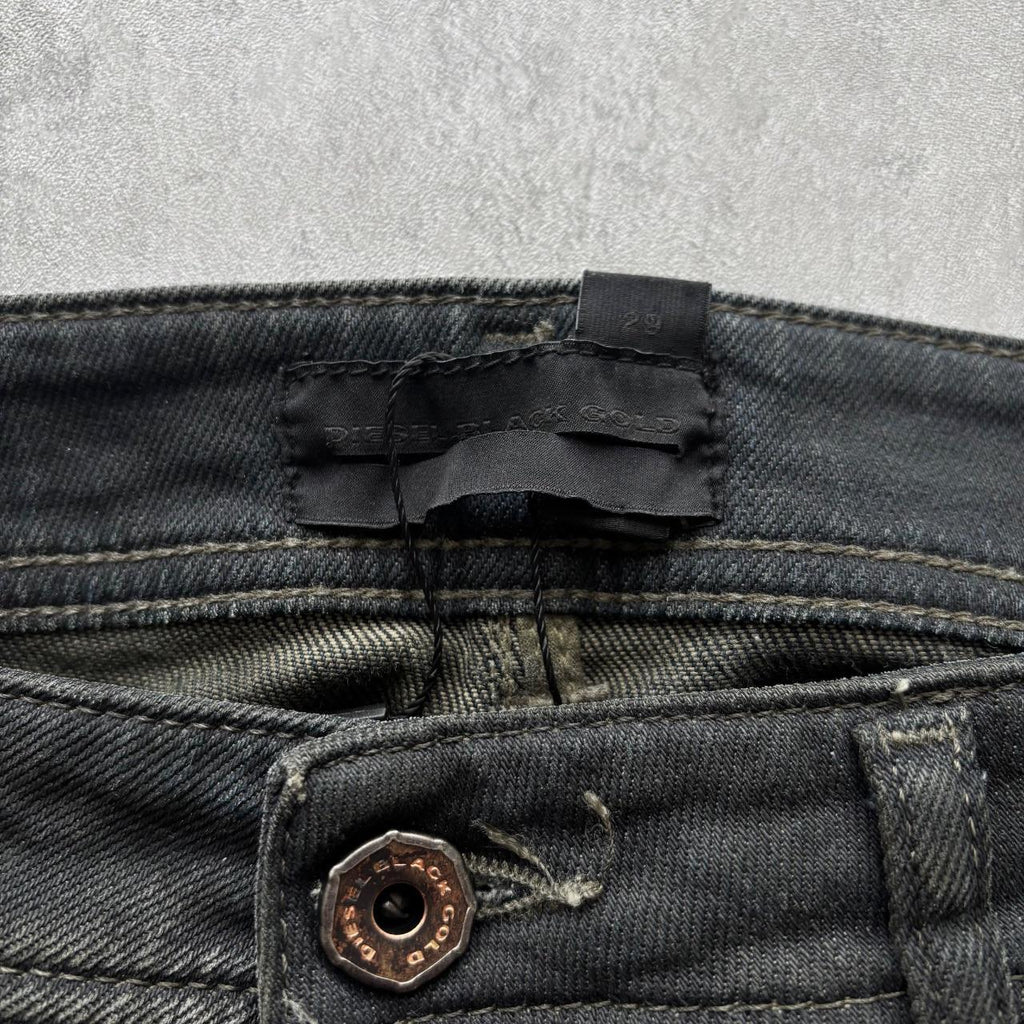 DIESEL BLACK GOLD DISTRESSED JEANS